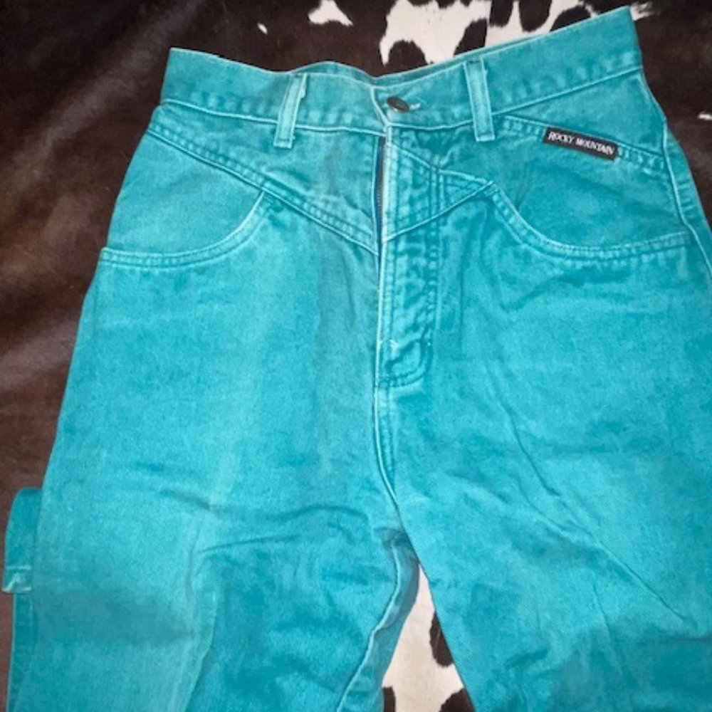 Vintage Turquoise Rockies Jeans